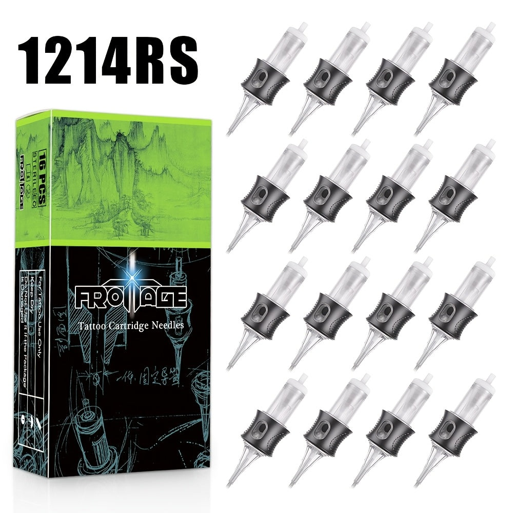 Tattoo Cartridge Needles Integrated Set High Transparency Tips Stable Assembly Round Liner Shader Curved Magnum M1 for Artists & Beginners 26 Sizes RL RS CM