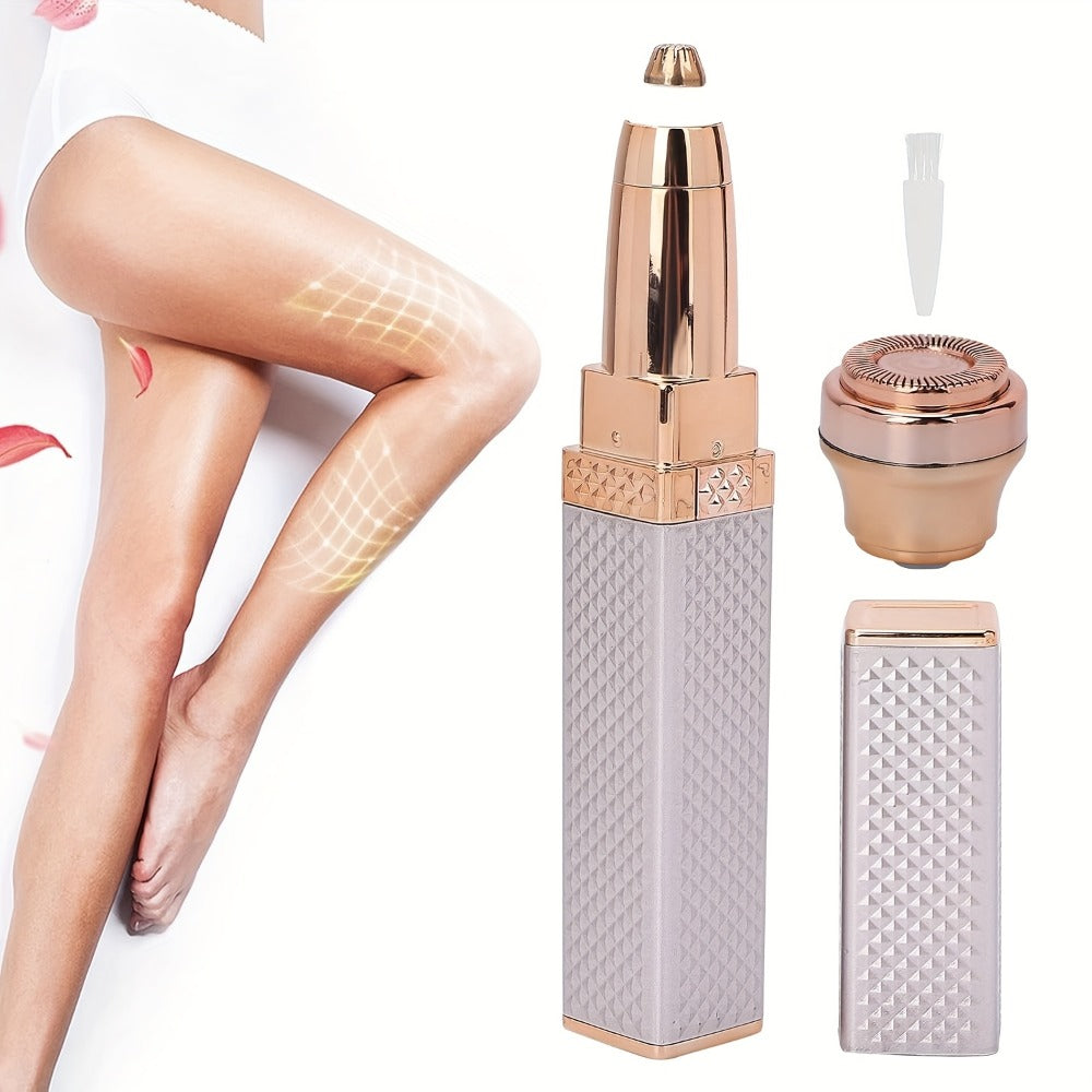 Facial Hair Trimmer for Women, 2 In1 Eyebrow Epilator Eyebrow Trimmer Body Hair Groomers Electric Hair Trimmer for Eye Brows Hair Trimmer Lip Hair Shaver Facial Hair Removal Device