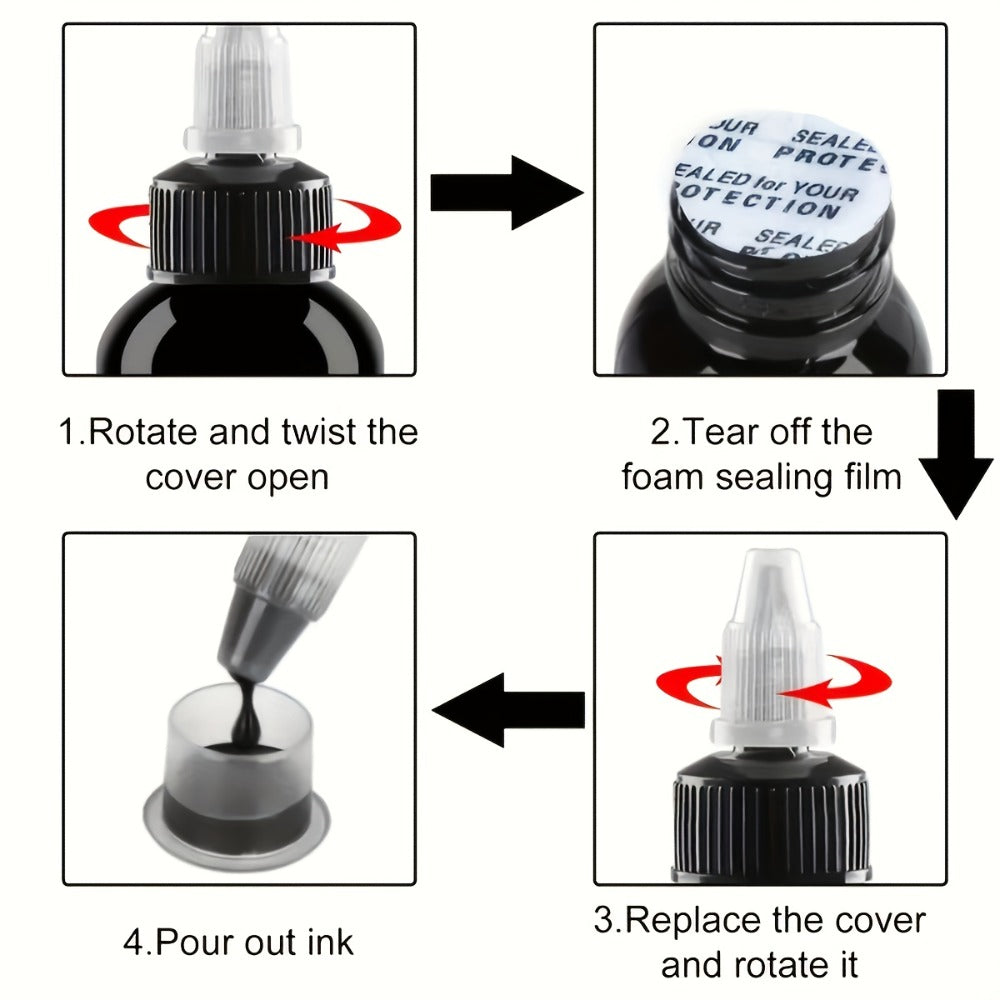14-Color Premium Tattoo Ink Set 1.014 Ounces Each, Long-Lasting, Suitable for Body Art And Painting, Fragrance-Free, Color, Tattoo Ink, Body Art, Valentine'S Day Gift