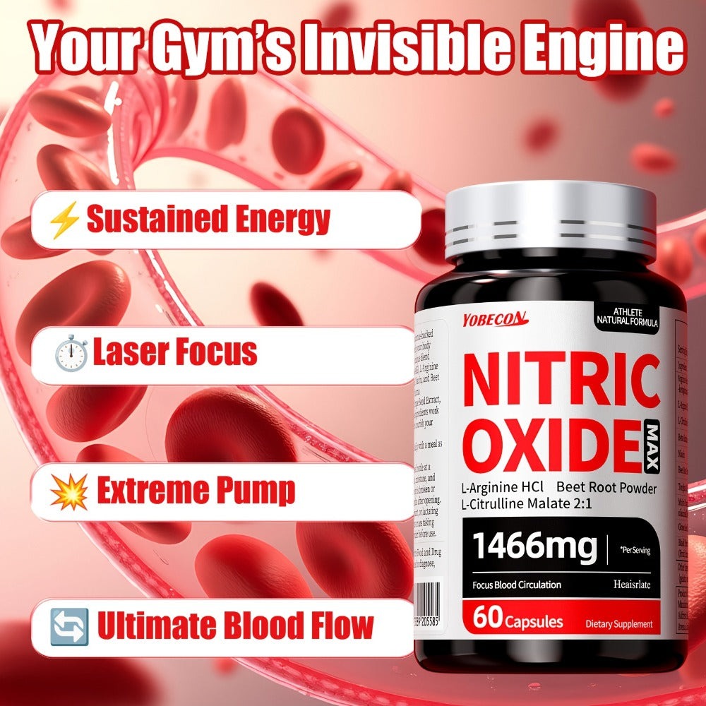 Maximum Load 10-in-1 Nitric Oxide Supplement, Containing 1466 for MG AAKG, L-arginine, L-citrulline, Beetroot, Suitable As A Christmas Gift, Applicable for Office Workers, Fitness Enthusiasts, Adults, Men And Women