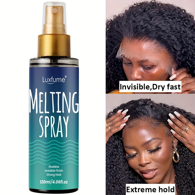 Glueless Lace Melting Spray Suitable for Invisible Wig - Quick-Dry Maximum Hold Formula, No Residue Bonding Glue for Daily Wig Application, for &, Suitable for Hairpieces, Wig Glue, Hair Attachment Liquid