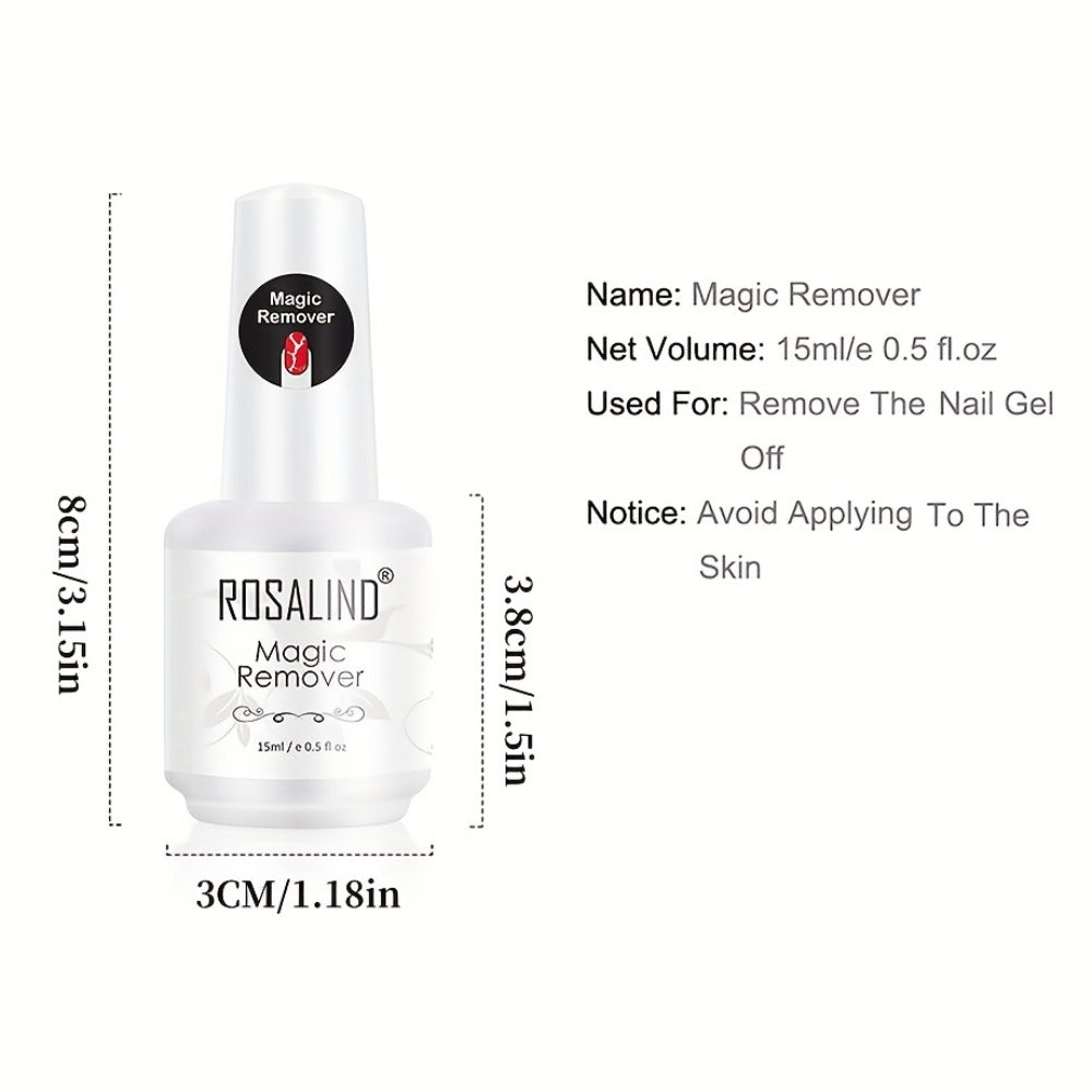 Gel Nail Polish Remover, Professional Gel Polish Remover For Nails, Remove Gel Nail Polish Within 2-5 Minutes - Quick & Easy Polish Remover - No Need For Foil, Soaking Or Wrapping With Cuticle Pusher And Nail Polish Scraper Tools
