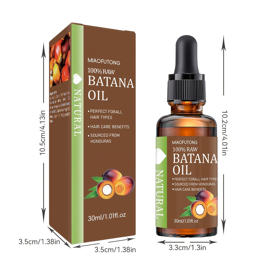 [Secret Of Long Hair] 1.01oz Honduras Batana Oil Nourishes And Strengthens Hair, Pure Cold Pressed - Making It Stronger, Brighter, And Healthier - Moisturizing Formula Suitable for All Hair Types