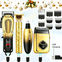 Golden-4pcs Hair Clipper Set