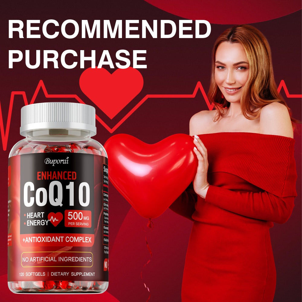 CoQ10 - with Citrus Bergamot, Cardiovascular, Brain & Heart Health Supports, Supports Energy Production, Rich in Antioxidant - 120pcs