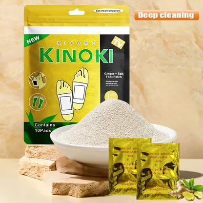 Foot Detox Pads 30PCS Bamboo Vinegar Ginger Powder Natural Moisturizing Deep Cleansing Foot Pads - Plant Ingredient Foot Massage Patches for Home Office