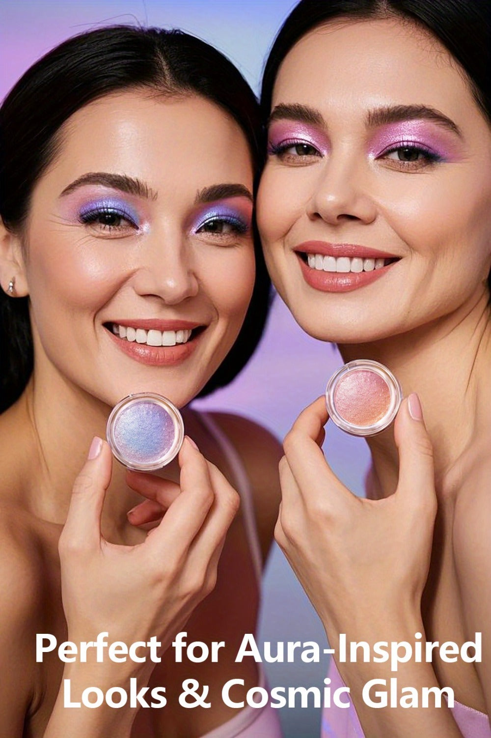 Glitter Eyeshadow Gel Jelly Holographic Shimmer, Indigo Twilight Gradient Purple Eye Makeup, Waterproof Long-Lasting Formula for Party Halloween Festival Looks