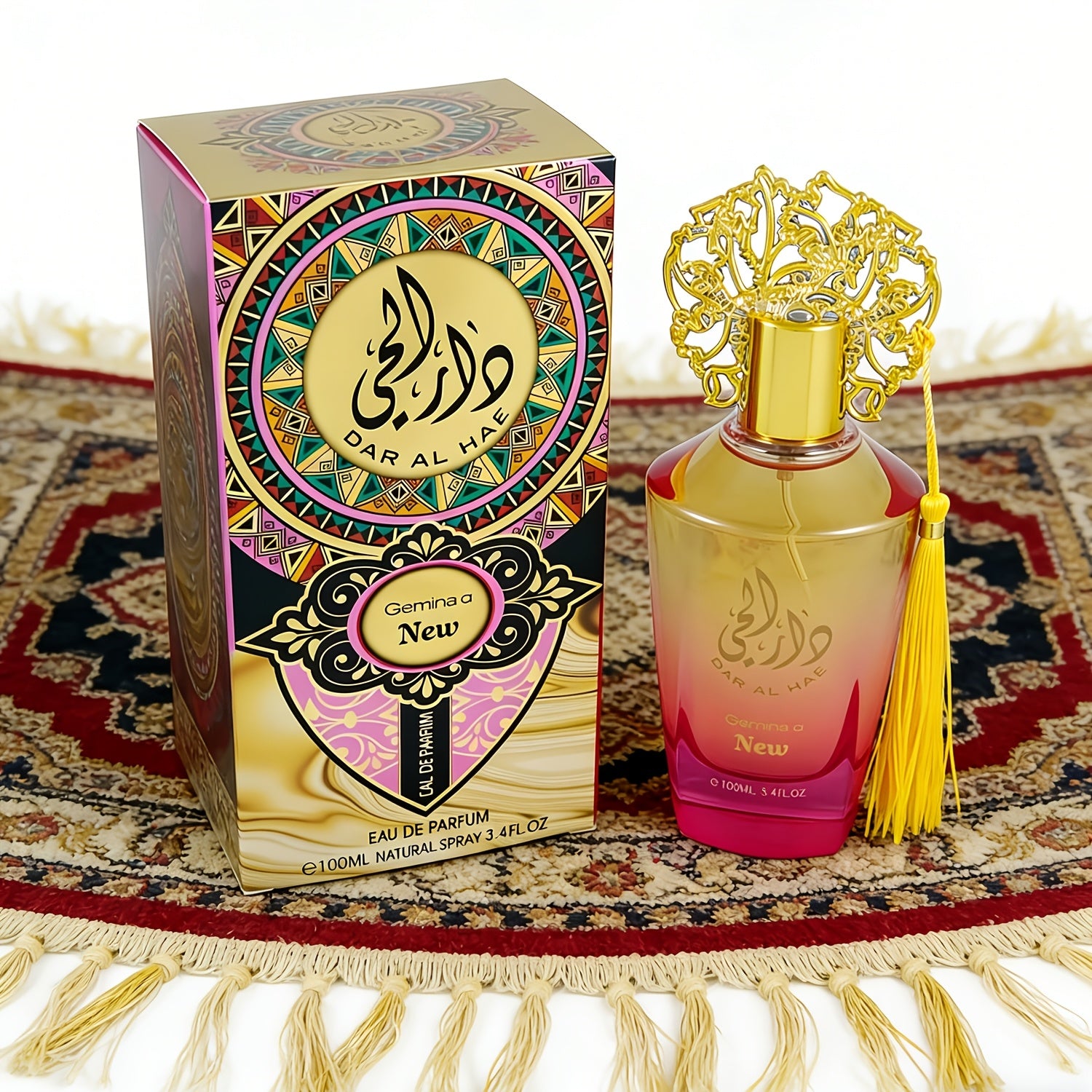Middle Eastern Arabic Perfume - 3.4 Oz Arabic Women'S Eau De Cologne Spray - Long-lasting Arabic Fragrance, Luxurious Tassel Design - Ideal For Daily Wear, Parties, And Gifting - Christmas Gift, Romantic Gift, Anniversary Gift