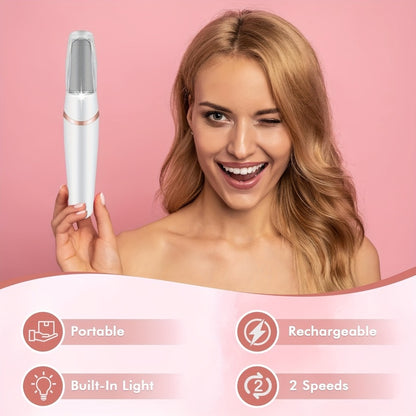 Electric Foot File Callus Remover with 2 Grinding Heads 2 Speed Settings IPX4 Waterproof Auto Light Pedicure Tool for Dead Skin Removal Pink White
