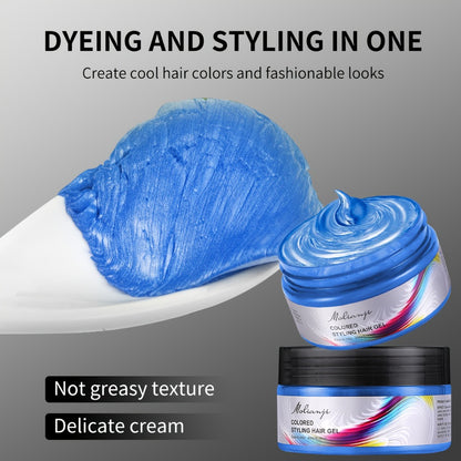 Temporary Hair Dye Color Wax 3.53oz — Non-Damaging Easy Wash Hair Color for Halloween, Carnival & Festival Styling, Mixable Shades, Natural Hold Not Stiff, 9 Colors