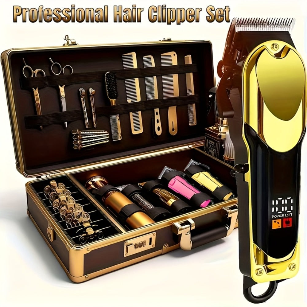 Professional Hair Clipper Set for Men, Featuring an Adjustable Alloy Blade, Quick USB Charging, Suitable for Home Use, Salons, And Travel. A Perfect Gift for Husbands, Boyfriends, Fathers, Or As a Christmas Present