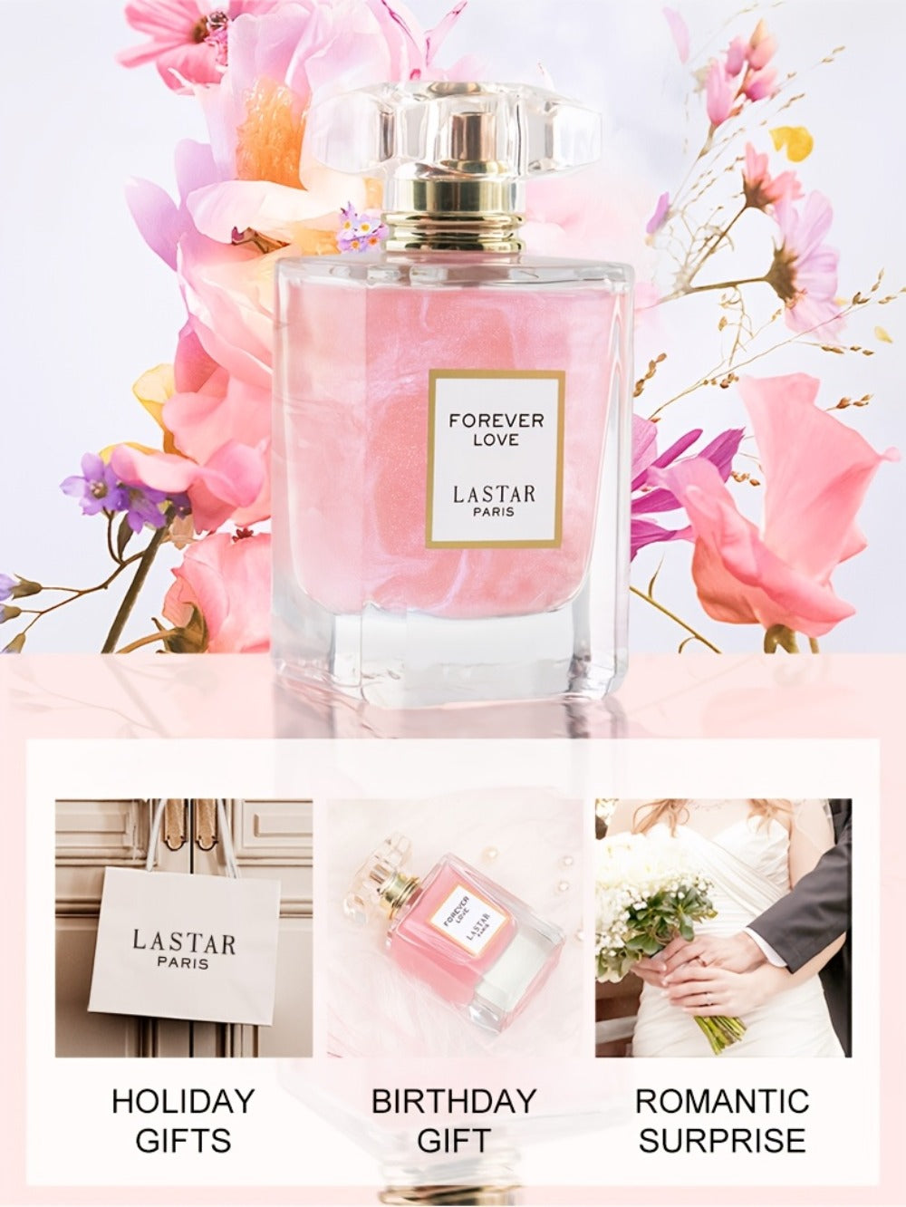 Women's Perfume Flower Shimmer Eau de Parfum 1.86oz 55ml - Floral Fruity EDP Vanilla Patchouli Long Lasting Scent Gift for Her Birthday Valentine