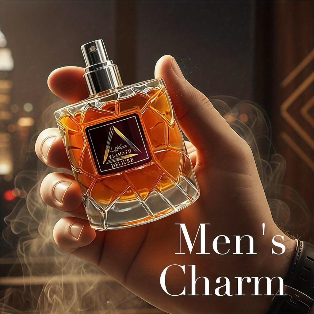 Klamath-Deliur Men's Eau De Toilette, Long-Lasting Cologne with Vanilla & Amber, Warm Spicy Scent, Sexy Day to Night Perfume, Gift for Men