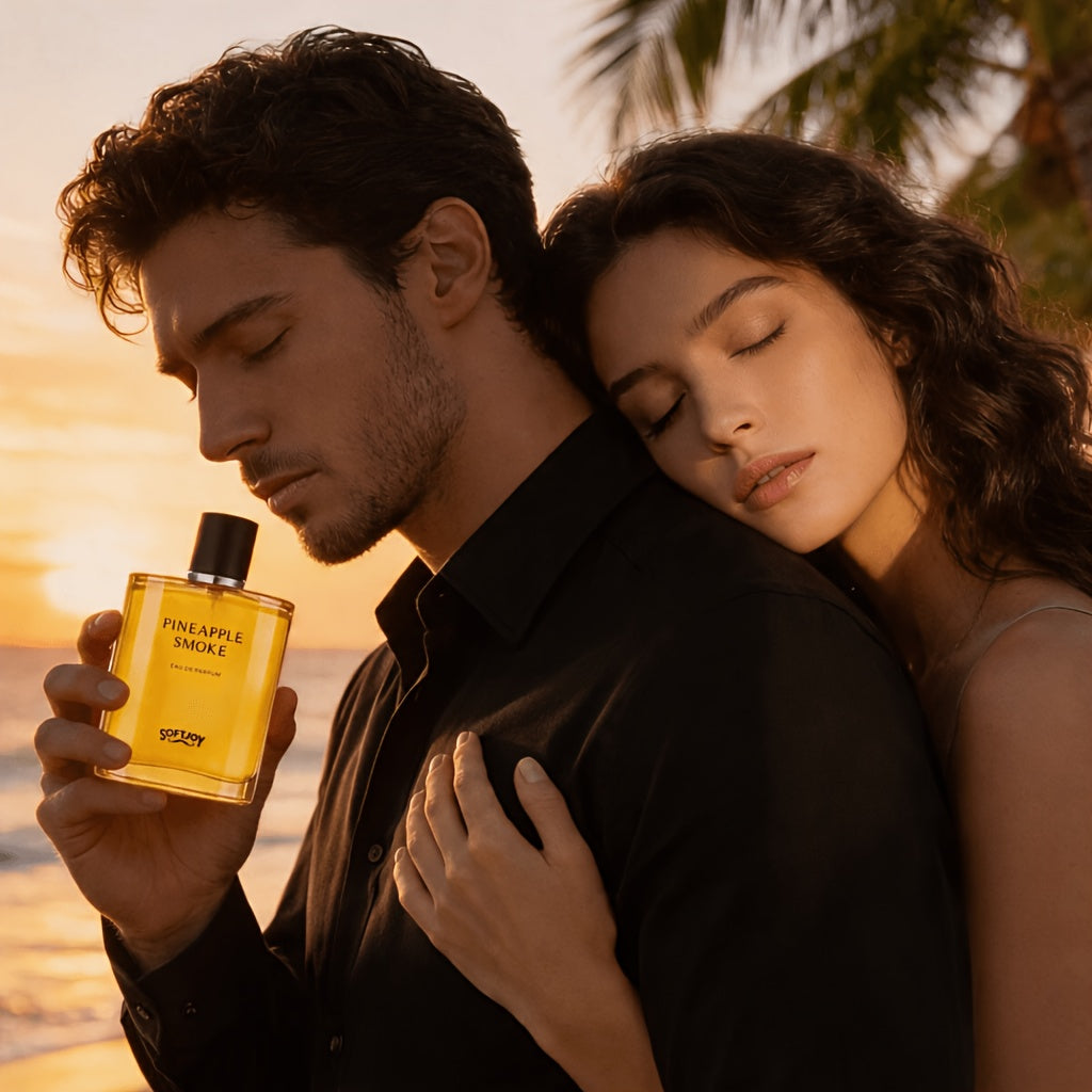 3.04oz Pineapple Smoky Eau De Parfum Men Perfume | Woody Cologne Fragrance with Pineapple, Blackcurrant, Vanilla, Birch And Ambergris, Fresh Smoky Scent Cologne - Masculine, Sophisticated, Best for Date Night, Office, Parties, Father's Day Gifts