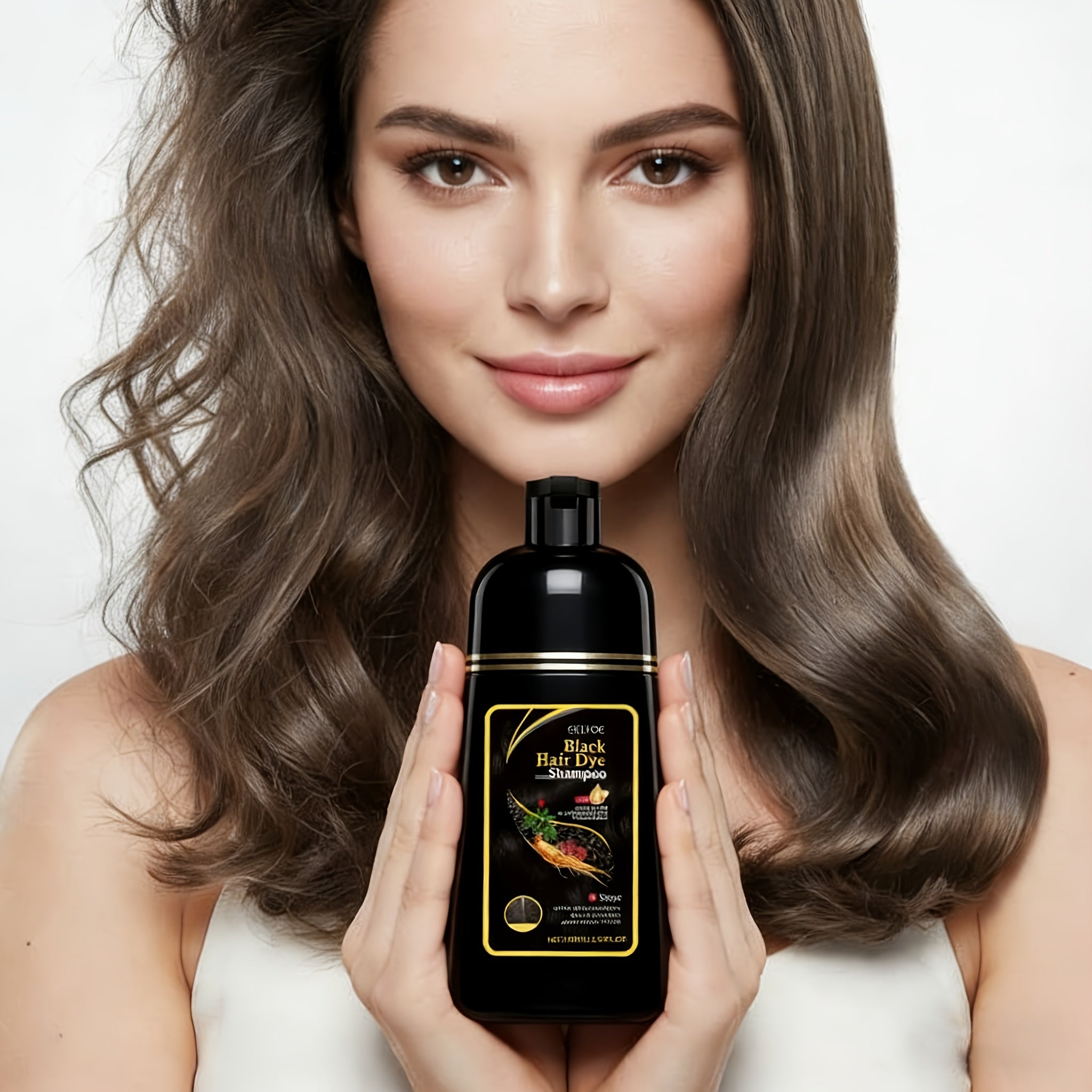 6pcs Set Of Black/Brown Cooling Shampoo Suitable for Long Hair, 3-In-1 Shampoo, Conditioner And Cooling Shampoo, Unisex Natural Hair Dye Shampoo, Halloween, Christmas Gift