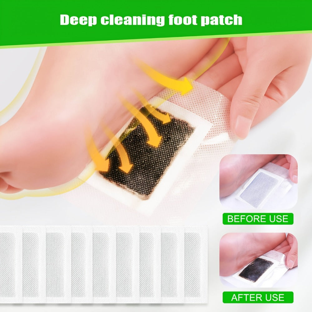 60/160pcs Deep Cleaning And Care Foot Patch Set, Natural Bamboo Vinegar Ginger Powder Plant Ingredients, Non-alcoholic Enhanced Cleaning And Moisturizing, Cheap Foot Care Massage Pad After Foot Bath - Christmas Gift - Local Warehouse
