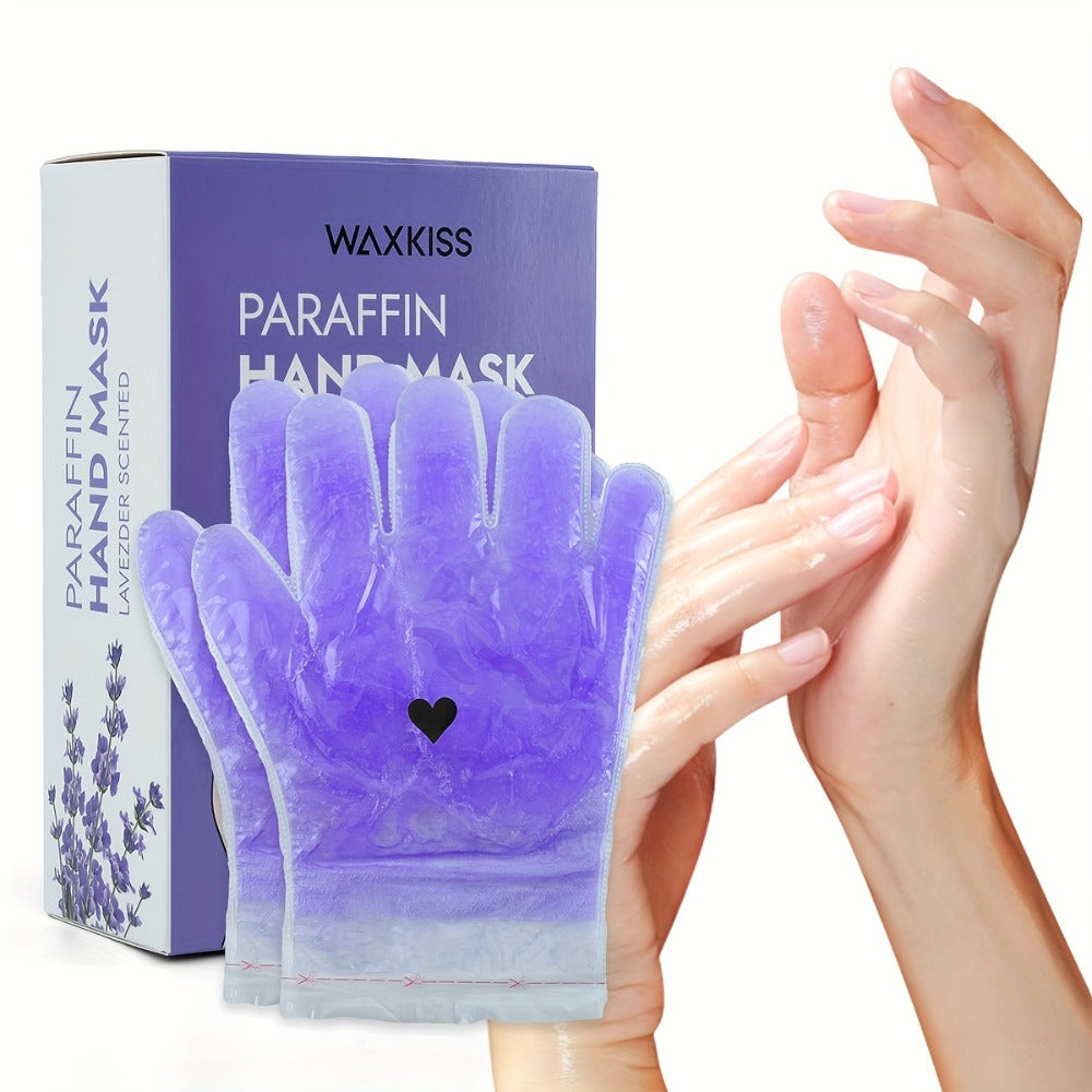 WAXKISS Gift Box Paraffin Beauty Mask Hand and Foot Mask Home Care Stone Wax Hand Mask Foot Mask New Formula Long-Lasting Smooth Soft Care Easy to Use Precise Care for Hands and Feet Smooth Hand and Foot Experience Pink Grapefruit Purple Lavender
