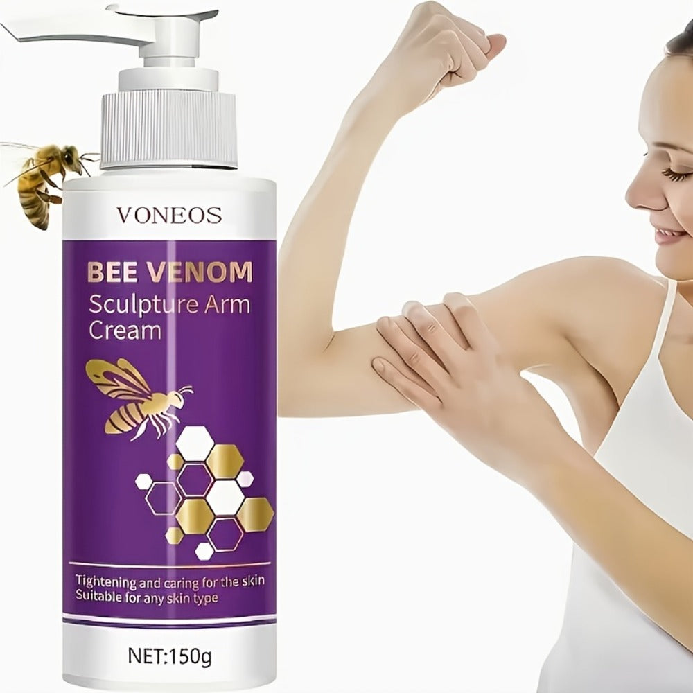 5pcs Tightening Bee Venom Shaping Arm Cream, Moisturizing And Firming, Suitable for Firming And Lifting Skin On Arms, Abdomen, Legs, And Buttocks, Improving Skin Sagging, Aging, And Accumulation Appearance, Suitable for All Skin Types (150g/bottle)