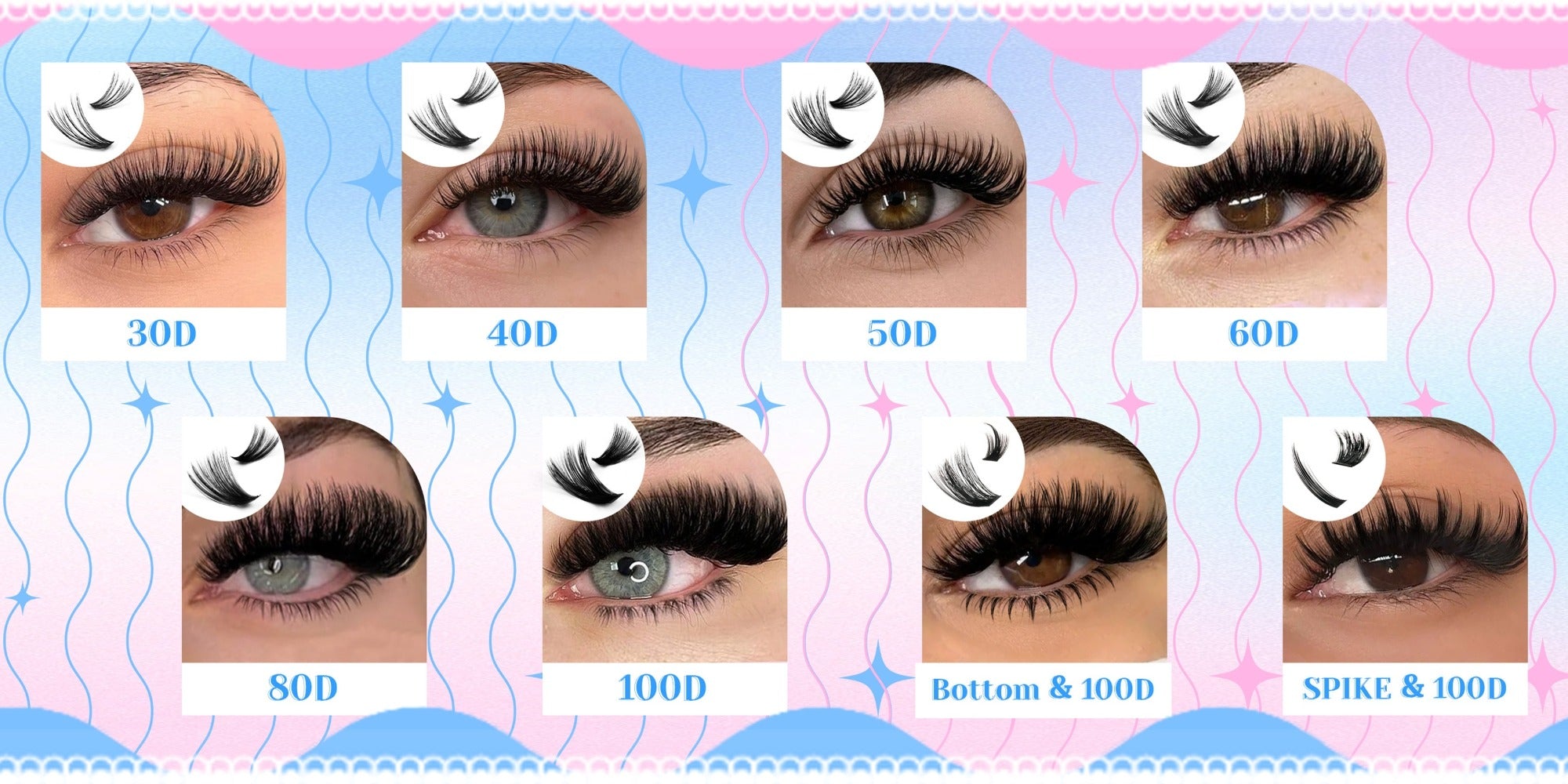 272pcs/5 Boxes Mixed Length Lash Clusters Kit Gift Set, 30D-100D Volume Cluster Lashes with Tweezers & Mascara Wands, Soft Fluffy Eyelash Clusters for Natural Or Glam Look, Perfect Gifts for Her & Mom