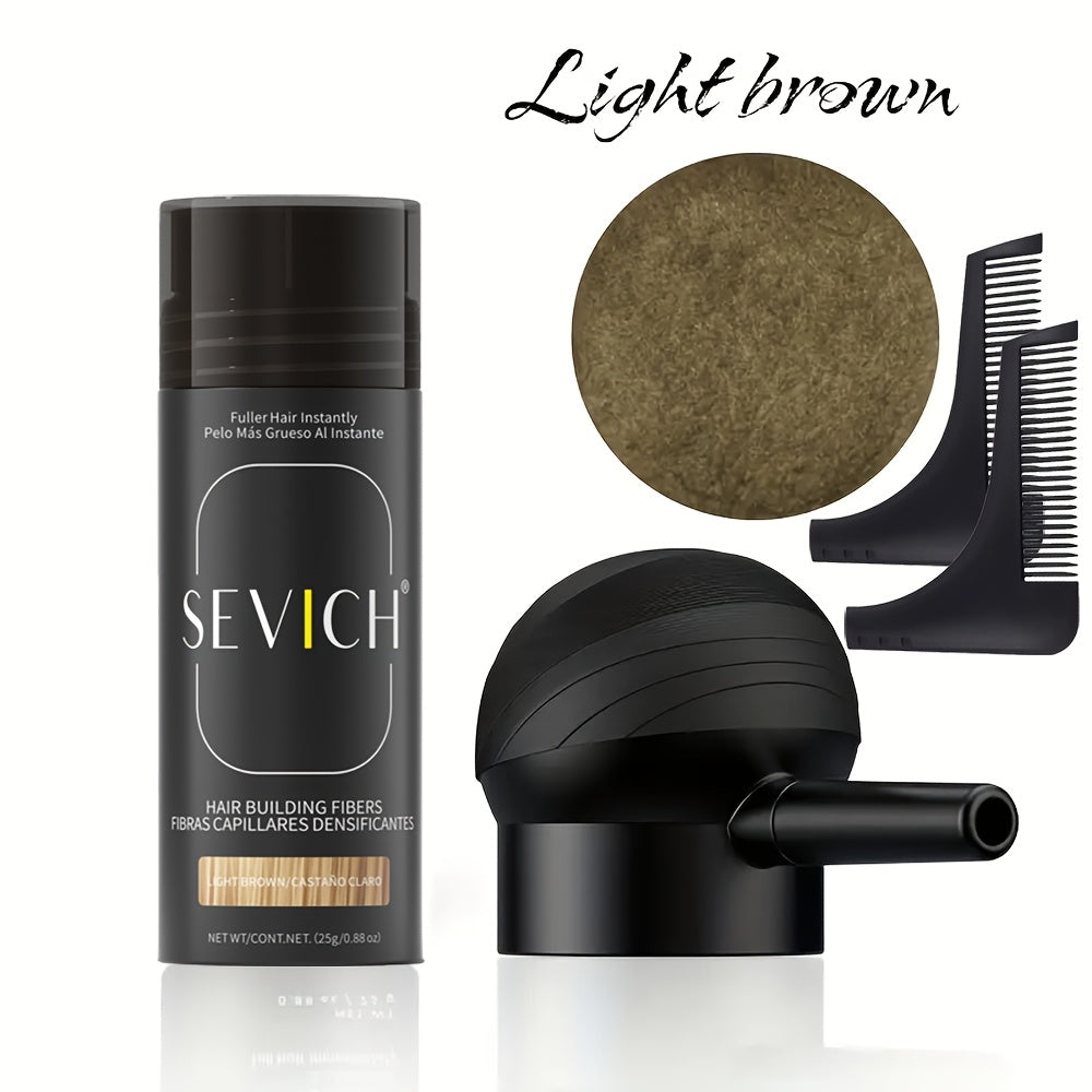 2-in-1 Hair Thickening Fiber Set—Powder + Applicator, Creates a Natural, Voluminous Effect, Suitable for All Hair Types