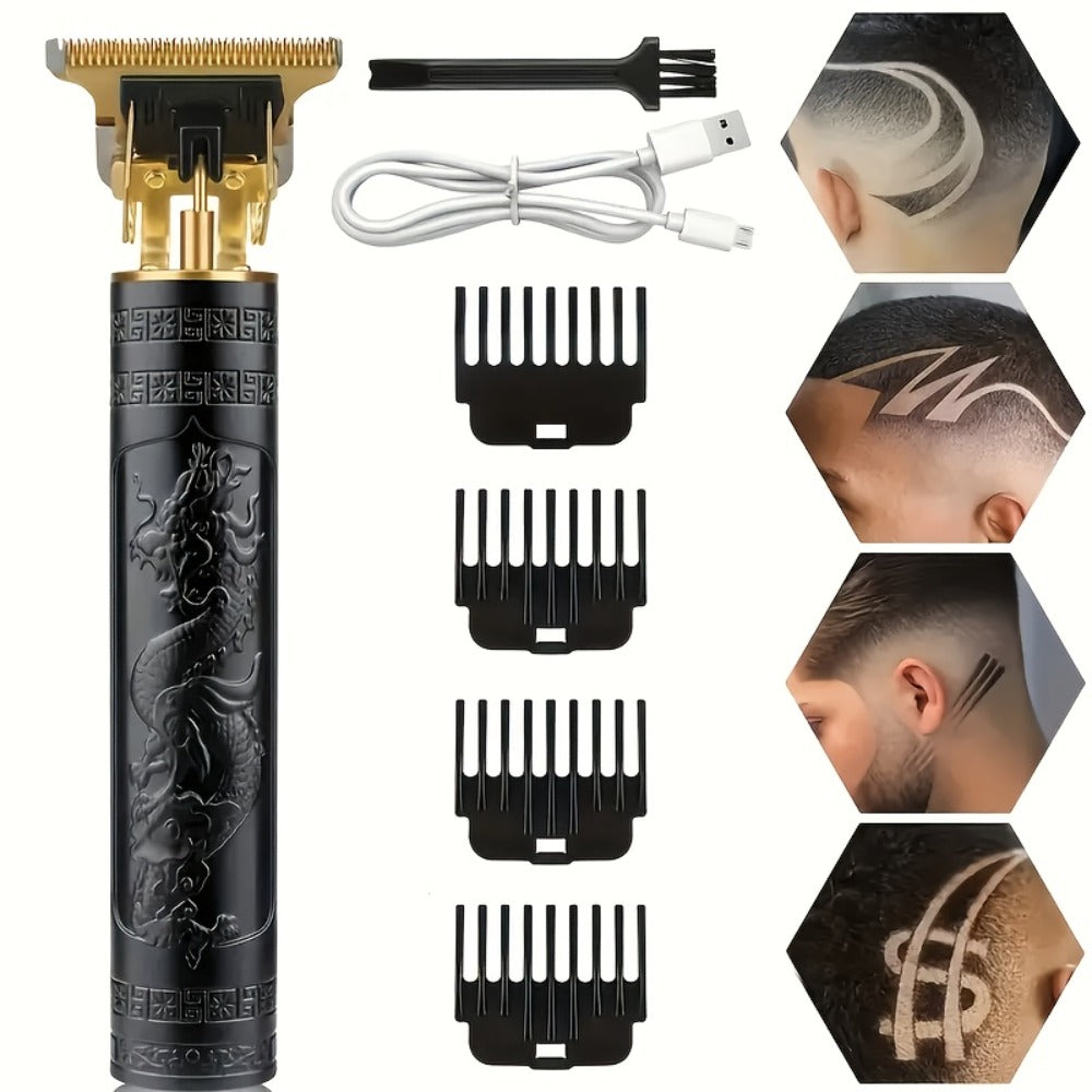 Professional Men'S Beard Trimmer with Zero Contour Design - Rechargeable Lithium Battery, ABS Plastic Body, USB Charging, Includes Limit Comb, Hair Care Accessory | Modern Hair Care | Durable Hair Care, Hair Trimmers