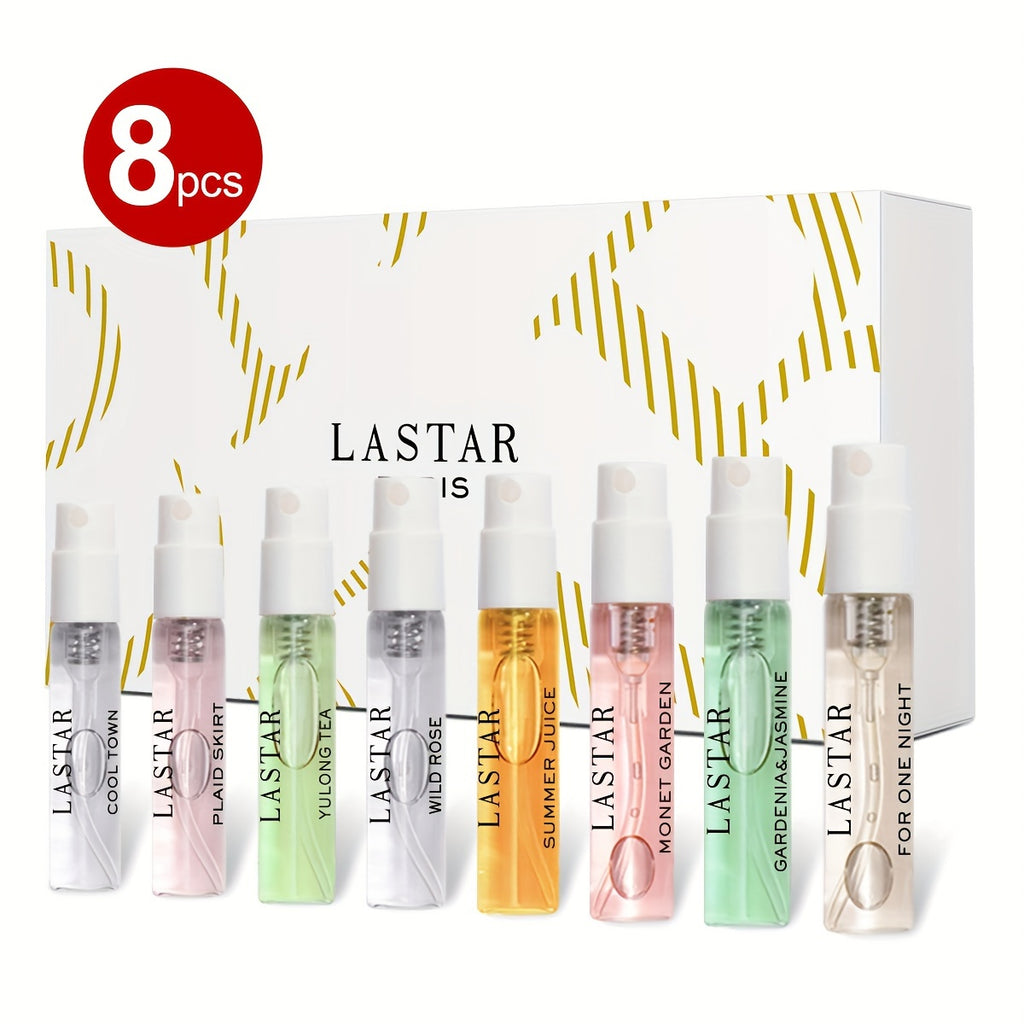LASTAR Perfume Gift Box, 8 Pockets of Perfume 0.81oz, Fresh Fragrance Lasting Fragrance for Women, Woody Fruit Flower Different Scent Combination, Home and Dating Travel Must Have Good, Ideal Halloween/Christmas/holiday Gift
