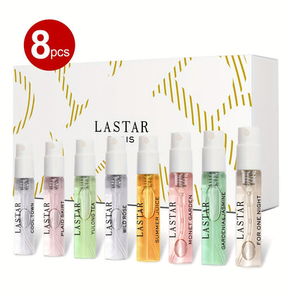 Mini Perfume Set for Women 8 Piece Gift Box - Woody Floral Fruity Fragrance Sampler Kit Long Lasting 0.81oz Each Travel Friendly Holiday Christmas Birthday Gift
