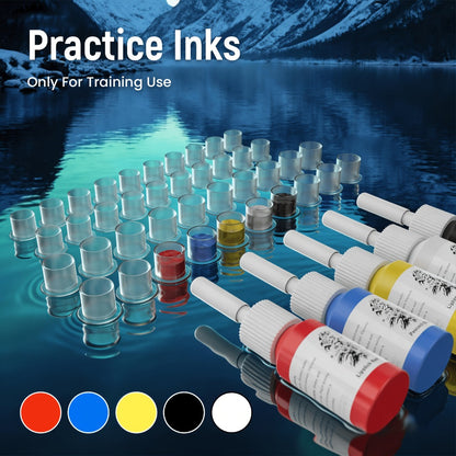 Wireless Tattoo Pen Kit 1200mAh Battery LED Display — 4.0mm Stroke Anti-Slip Grip Rotary Tattoo Machine for Beginners & Artists, Cosmic Violet & Aurora Green