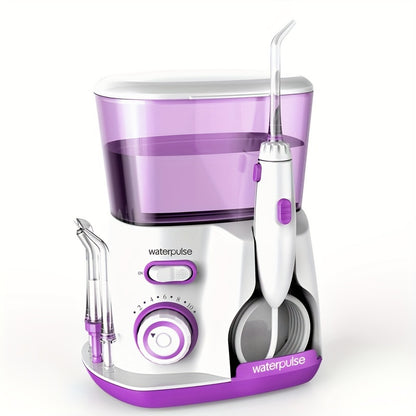 Water Flosser Electric Dental Cleaner Oral Irrigator - Portable Cordless Teeth Cleaner Water Dental Floss for Home Use Braces Bridges Gum Care Blue Purple