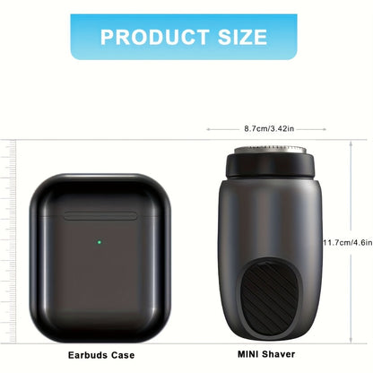 Mini Electric Shaver for Men & Women USB Rechargeable - Portable Pocket Size Travel Razor 1200mAh Battery Cordless Face Shaver Gift Purple Black Gray