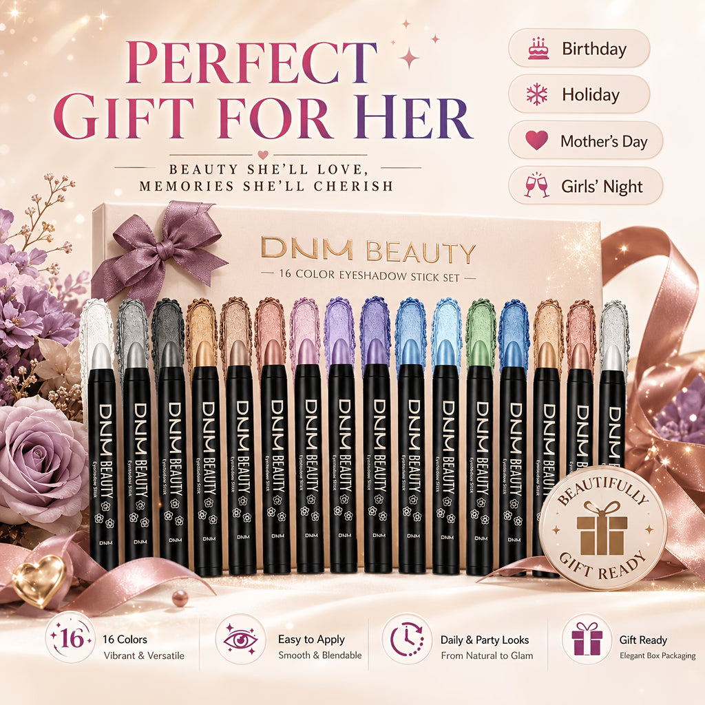 [Mother's Day Gift] 16-Color Highly Pigmented Eyeshadow Stick Set, Waterproof And Long-Lasting, Matte And Shimmer Finishes, Perfect Mother's Day Gift For Her