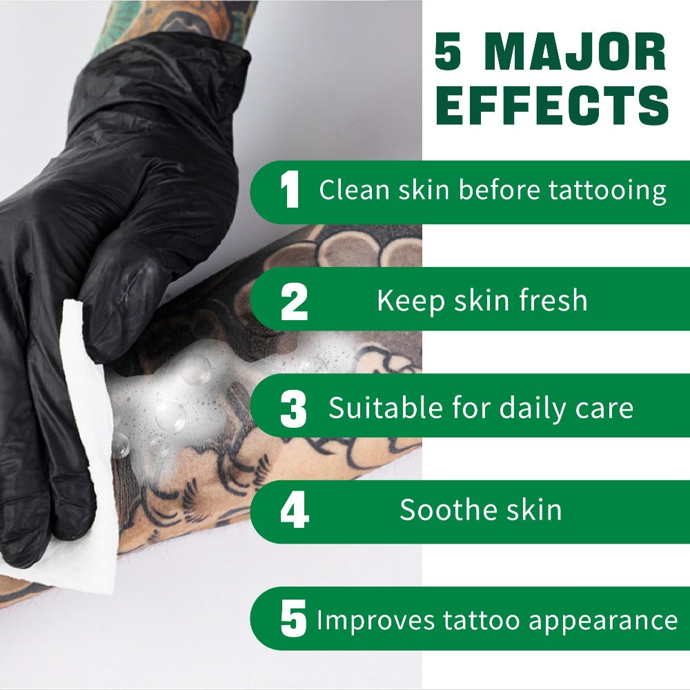 Neebol Green Soap Tattoo Cleaning Solution for Skin Prep Before And After Tattooing, Tattoo Supplies, Tattoo Kit, 8.5oz Tattoo Soap with Squeeze Bottle, Moisturizing Tattoo Balm Cream for Vibrant Color, Tattoo Wipes Cleasing Cloth, Easter Gifts