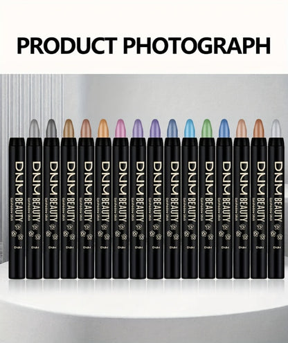 Eyeshadow Stick 16pcs Pearl Shimmer Matte Gel Eyeliner Pencil Set High Gloss Multi Color Blendable Eye Makeup for Women Party Holiday Valentine Gift