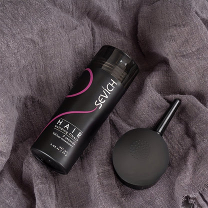 Hair Building Fibers with Spray Head 2-Pack Sevich - Instant Natural Thickening for Thinning Hair Fuller Look Conceals Hair Loss Black Dark Brown Medium Brown