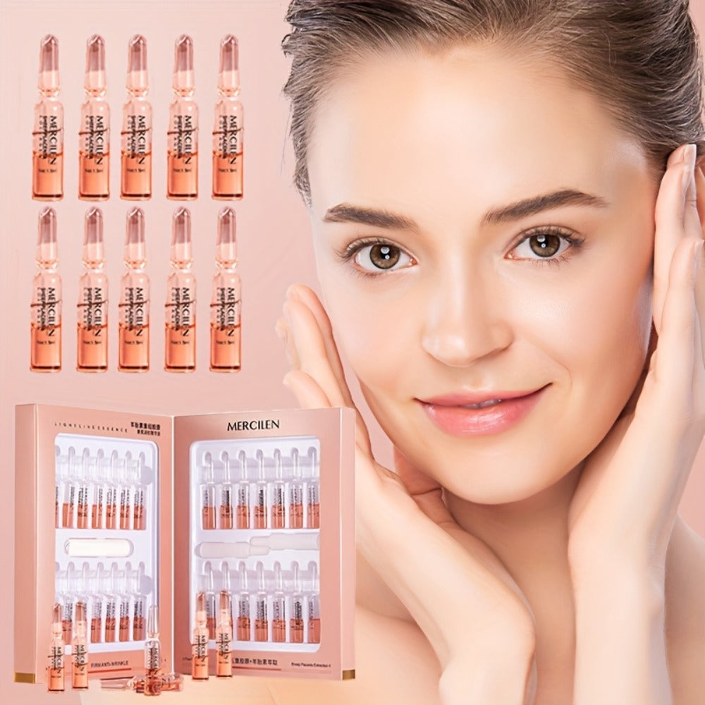 Mercilen 1.42oz Hydrating Serum with Glycerin & Collagen - Alcohol-Free Light Beige Care for Normal to Sensitive Light Beige, Moisturizing & Brightening, Fragrance-Free, Unisex Skincare, Skincare Routine, Sleek Packaging, Alcoholfree Formula