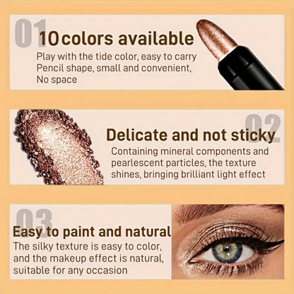 Eyeliner Pencil Set 12 Colors 2-in-1 Eyeliner Eyeshadow Matte Waterproof Long Lasting Eye Makeup Kit Easy to Apply for All Looks