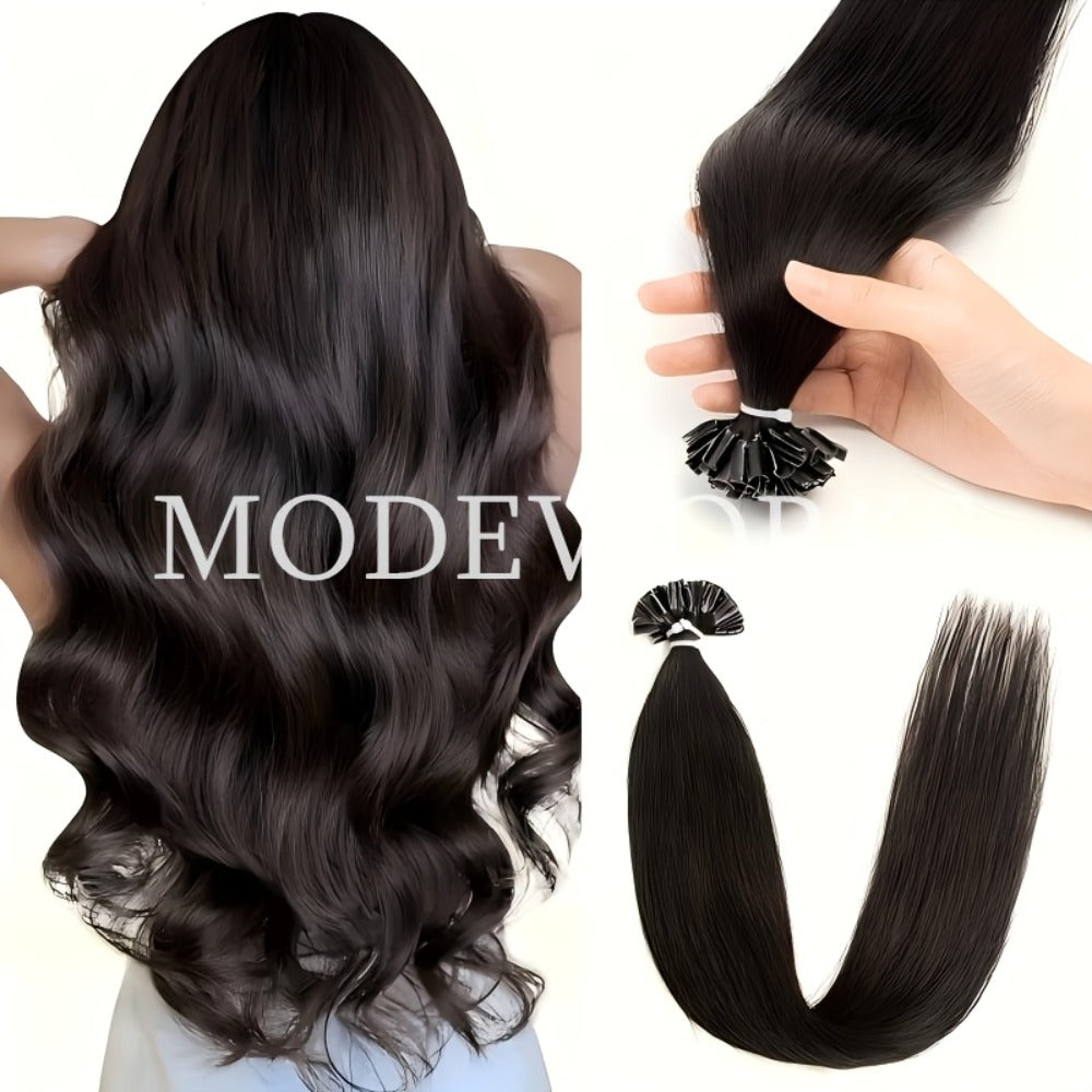 Keratin U Tip Hair Extensions 100% Remy Human Hair Nail Tip Bond Straight Invisible Seamless 12 14 16 18 20 Inch 50 Strands Natural Black Jet Black Blonde Brown Multi Color