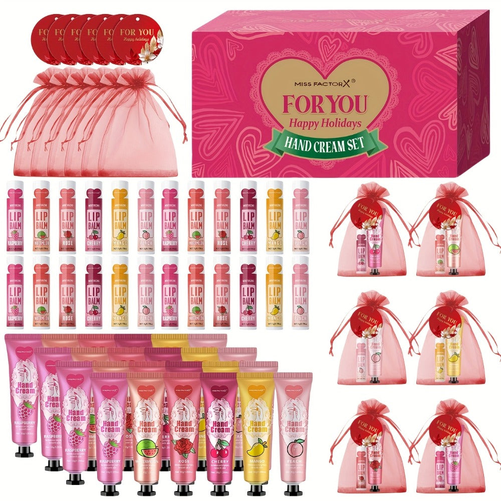 96pcs/box, Batch Gift Set Includes Hand Cream, Lipstick, Red Bag And Wedding Card. A Female Companion Gift Assembly For Christmas Holiday Gift Distribution, Thanksgiving Gift, Thank-you Gifts For Colleagues And Friends, And Gifts For .