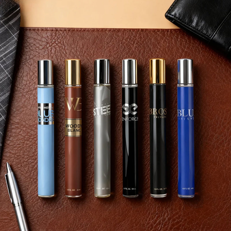 6-Piece Travel Set, Men's Eau De Toilette Spray, Long Lasting Fragrance, 6 Different Flavor, Perfect For Holiday Gifts, Dating, Daily Life, Parties, 1.18 Fl Oz/bottle, Valentine's Day And Other Festivals