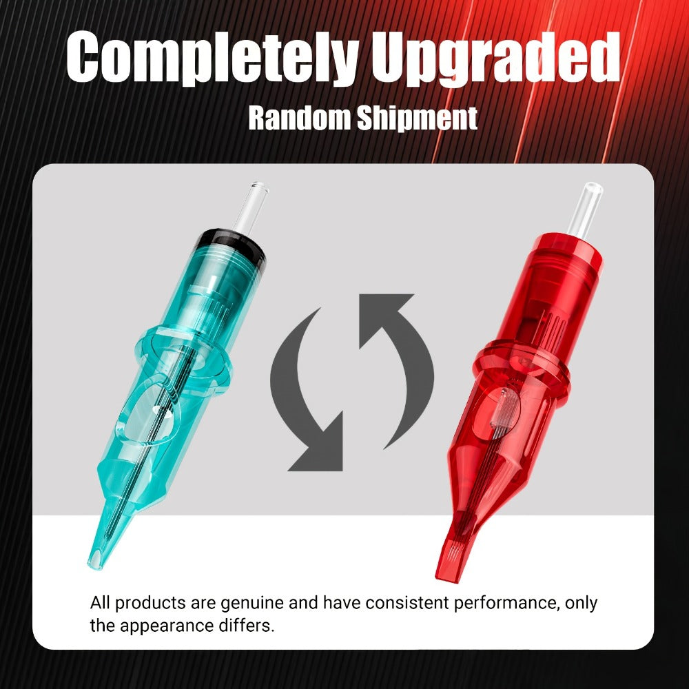 50pcs Neebol Tattoo Cartridge Needles Mixed Size Assorted Round Liner Shader Magnum Curved/Round Mag #12 Tattoo Needles With Membrane 3RL 5RL 7RL 9RL 5RS 7RS 9RM 15RM 7M1 15M1 For Tattoo Machine Kit Tattoo Supplies, Body Art Makeup Easter Gifts