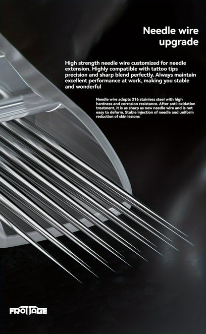 Tattoo Cartridge Needles Integrated Set High Transparency Tips Stable Assembly Round Liner Shader Curved Magnum M1 for Artists & Beginners 26 Sizes RL RS CM