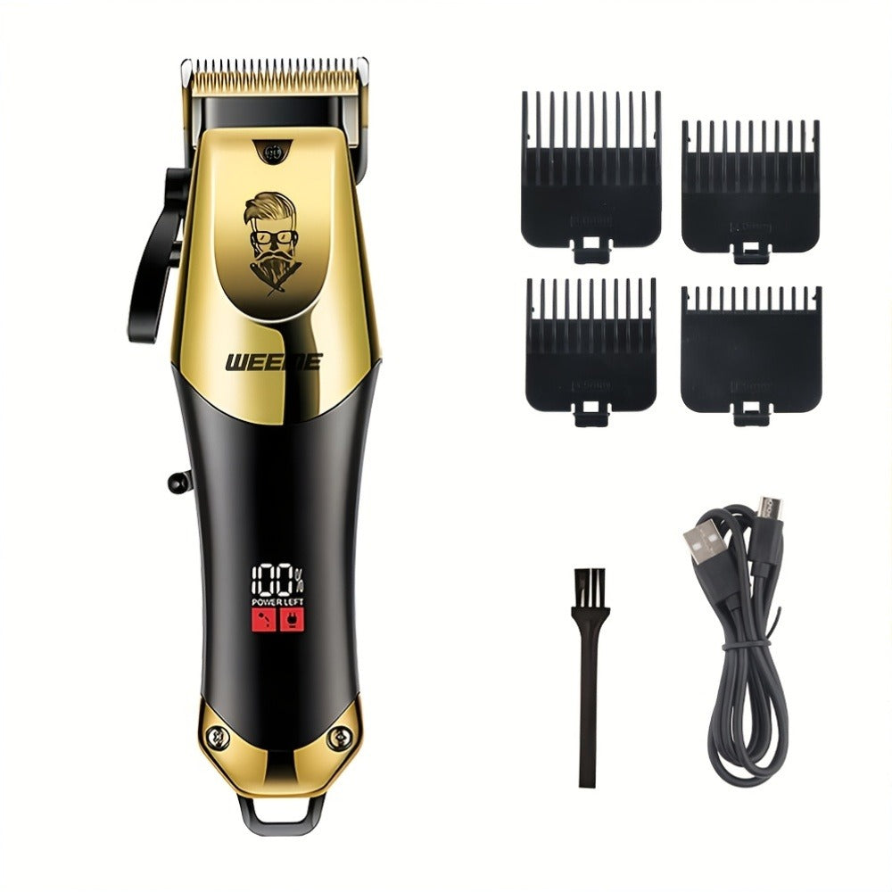 WEEME 1pc/2pcs/3pcs/4pcs Men's Grooming Kit - Professional USB Rechargeable Hair Clipper Set, Hair Clipper, Nose Trimmer, Electric Shaver, T9Detail Trimmer, Supports USB Charging, Includes Limit Combs, Perfect for Christmas Gift