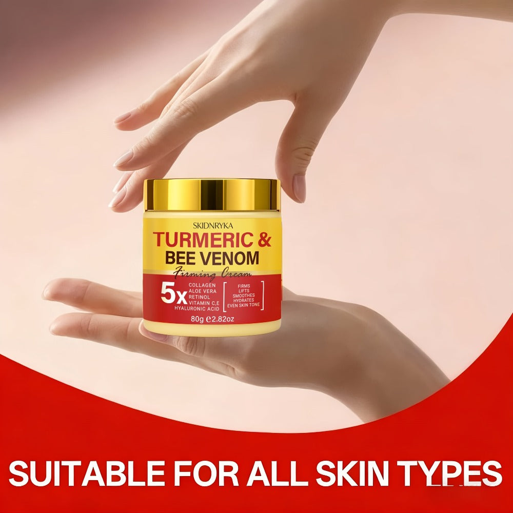 Bee Venom Firming Cream Retinol Turmeric Collagen Deep Moisturizing Anti-Aging Skin Tightening Gentle Formula All Skin Types 1pc / 2pcs