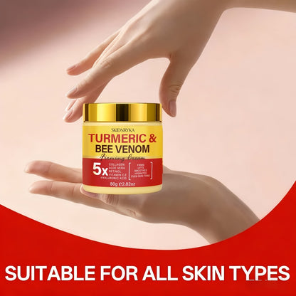 Bee Venom Firming Cream Retinol Turmeric Collagen Deep Moisturizing Anti-Aging Skin Tightening Gentle Formula All Skin Types 1pc / 2pcs