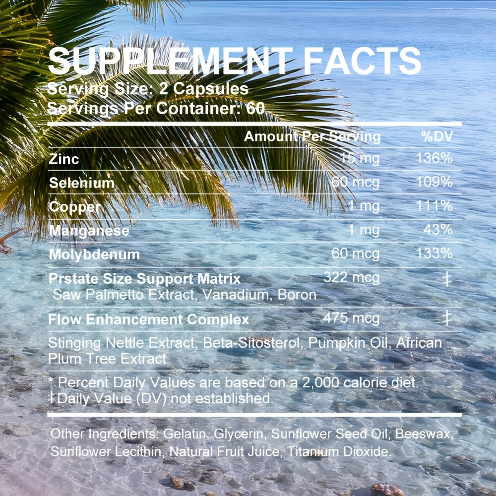 Hot Sell Saw Palmetto Supplement for Men, with Saw Palmetto, Zinc, Support Health, Immune, 120 Capsules