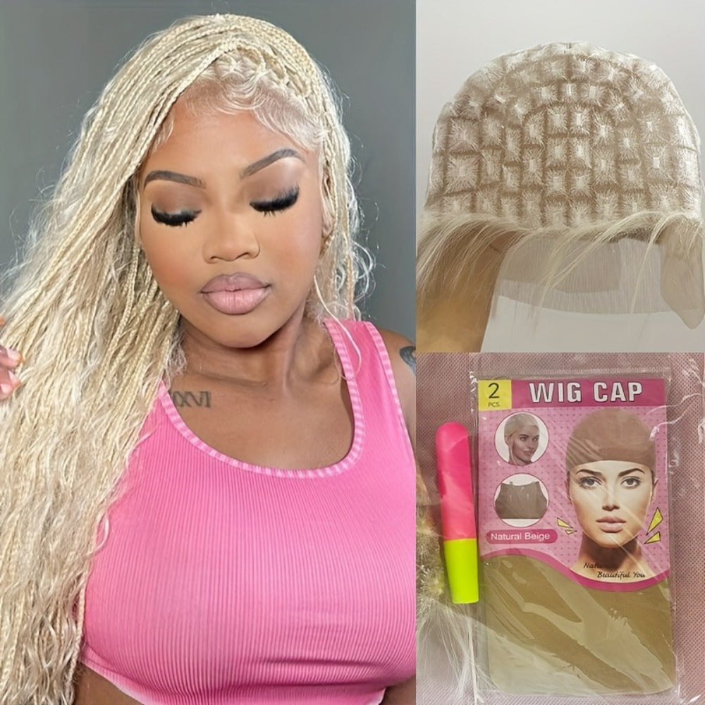 Crochet Wig Cap Full HD Lace Braided Pre-Made Wig Cap for Crochet Hair Glueless Baby Hair Natural Hairline 45-122 Sections Women Box Braid Goddess Style