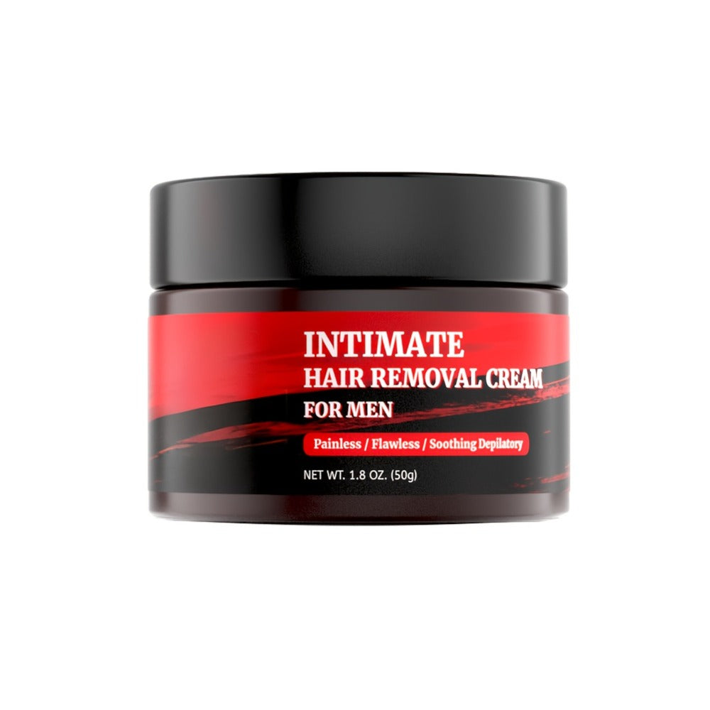 5-Minute Fast-Acting Men's Intimate Hair Removal Cream - Painless Depilatory for Sensitive Areas, Chest, Back, Arms & Legs - Gentle & On Body Coarse Hair - HardBird Professional Hair Remover - 1.8oz (50 g)