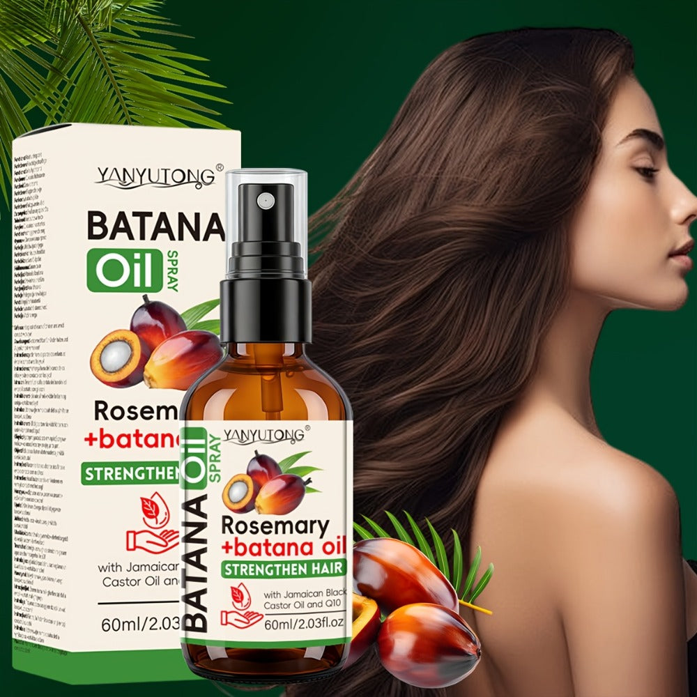 2.03oz Batana Rosemary Essential Oil Hair Spray, Deep Moisturizing for Dry Damaged Hair & Scalp, Nourishing Hair Care From Honduras, Perfect Holiday Gift
