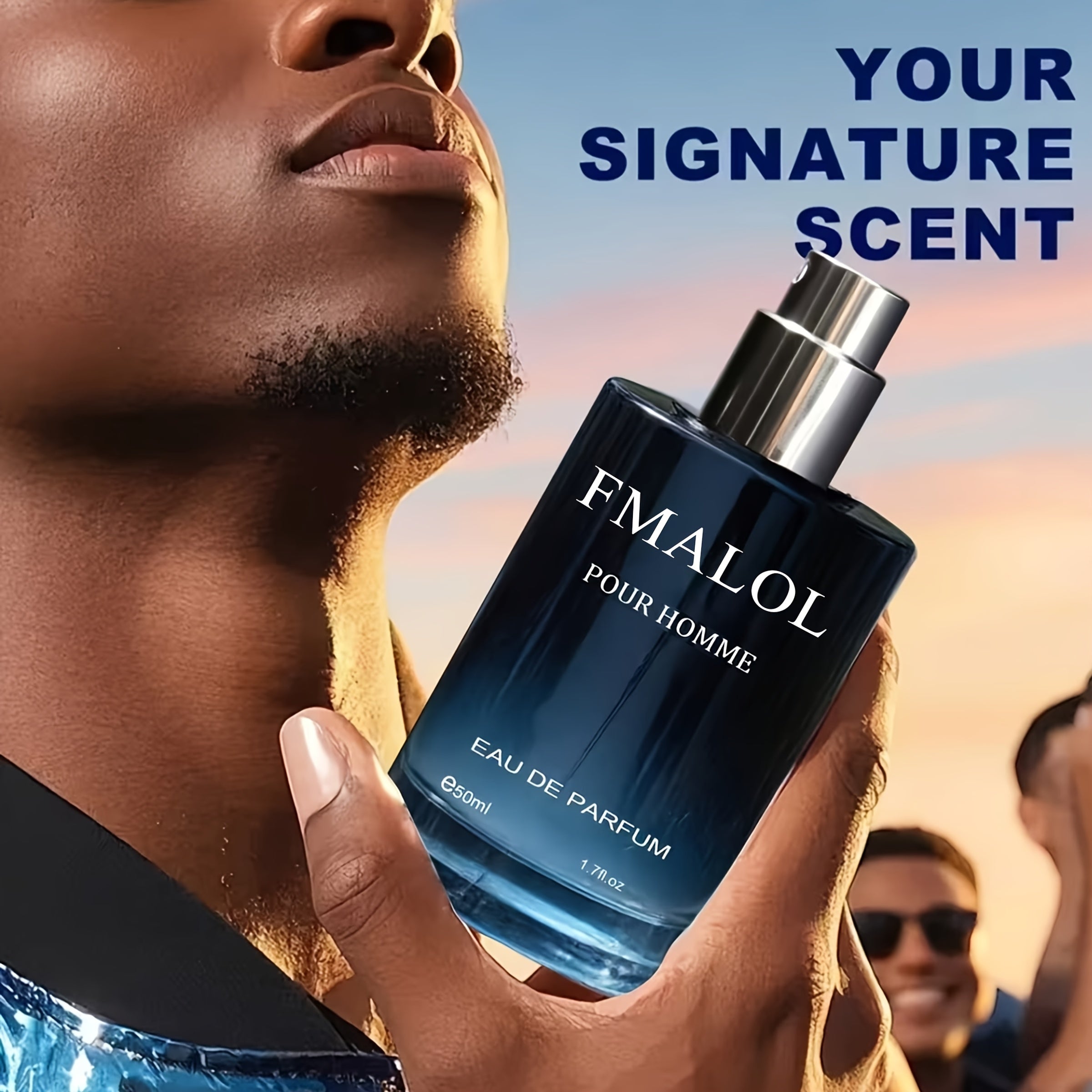 1.69oz Men's Cologne & Body Spray Perfume Suitable for Dates, Pheromone Perfume with Lemon Bergamot & Sage, Long-Lasting Fresh Fragrance, -Based Cologne Gift for Him, 4-6 Hour Scent for Holidays, Summer Perfume for Daily Use