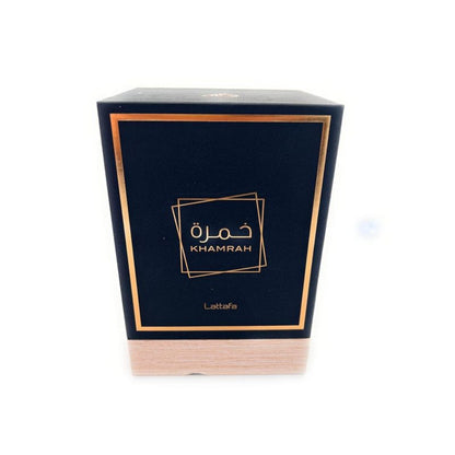 Lattafa Khamrah Eau de Parfum Unisex – Spicy Sweet Oriental Cinnamon Vanilla Amber Spray, Long Lasting Arabic Fragrance, 3.4 oz or 3-Piece Gift Set